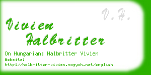 vivien halbritter business card
